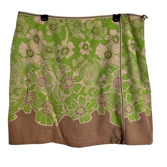 Izod Latte Golf Scooter Skort Size 16 Pockets NWT Brown Green - Picture 6 of 9